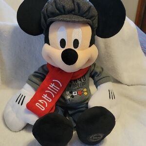 Mickey Mouse Chicago Plush with Red Scarf